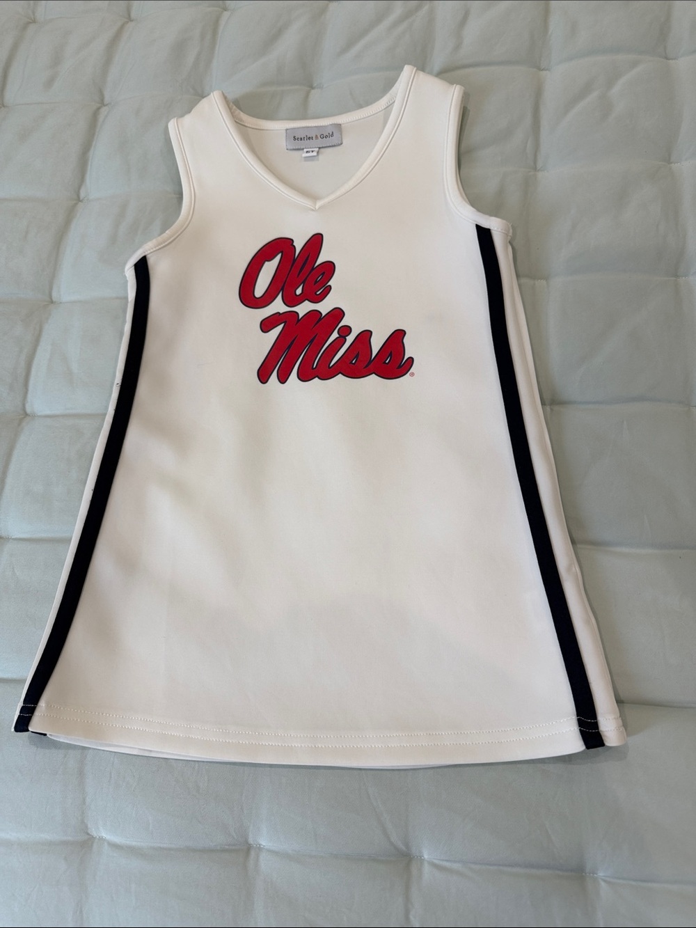Girls' Ole Miss White Tank Dress